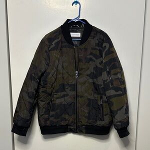 Calvin Klein Green and Black Bomber Jacket